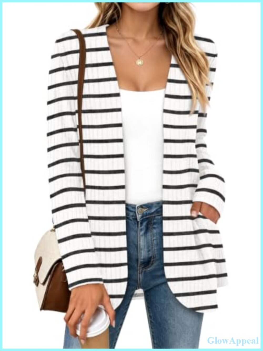 Cardigan Sweaters Open Front Long Sleeve Casual Lightweight with Pockets